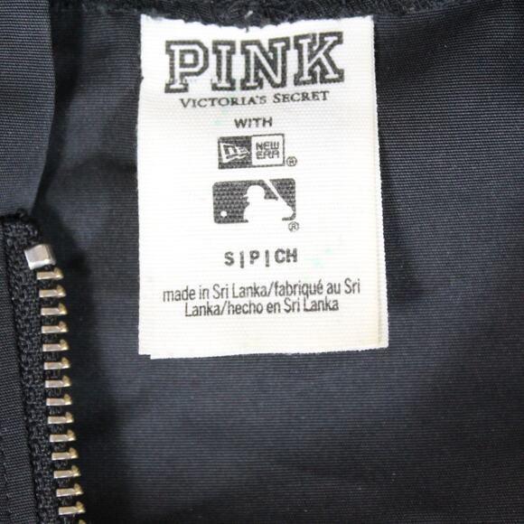 Victoria's Secret PINK MLB Arizona Diamondbacks Hoodie Womens Small Black Zip Up - Picture 7 of 8